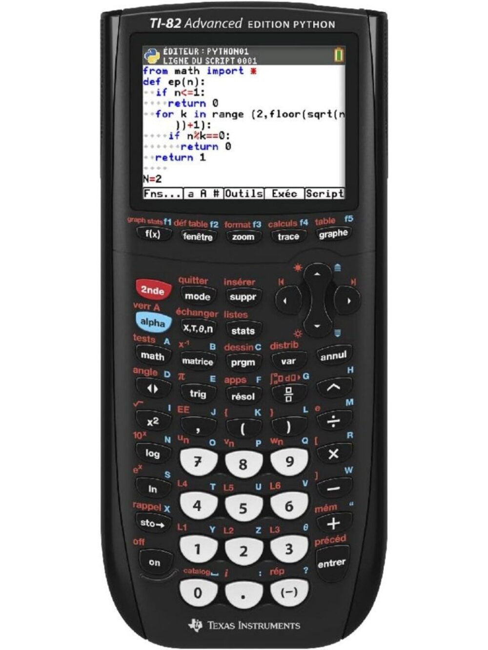 Advanced Python Graphing Calculator - TI-82 Edition, High-Performance, Black
